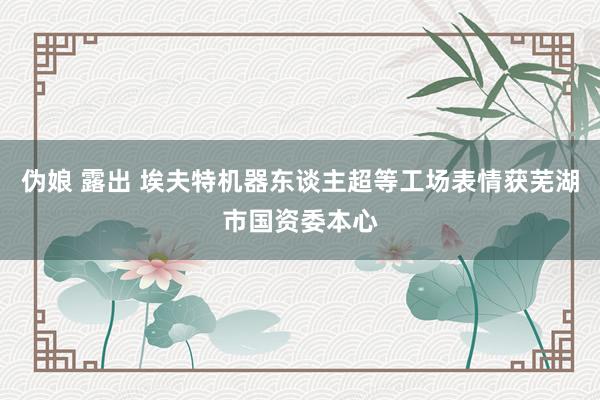 伪娘 露出 埃夫特机器东谈主超等工场表情获芜湖市国资委本心