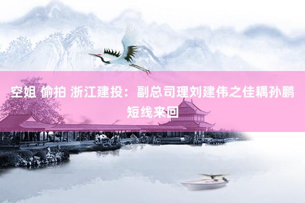 空姐 偷拍 浙江建投：副总司理刘建伟之佳耦孙鹏短线来回