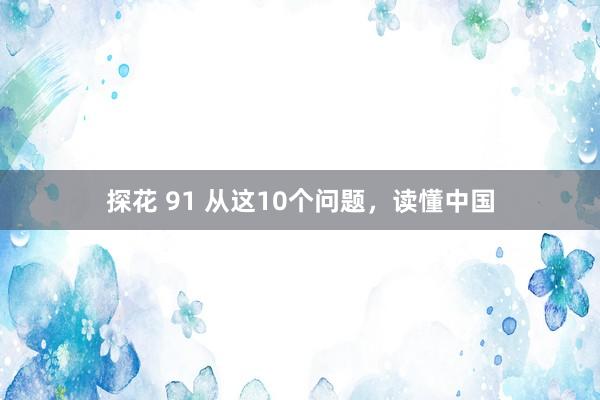 探花 91 从这10个问题，读懂中国