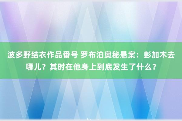 波多野结衣作品番号 罗布泊奥秘悬案：彭加木去哪儿？其时在他身上到底发生了什么？