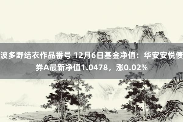 波多野结衣作品番号 12月6日基金净值：华安安悦债券A最新净值1.0478，涨0.02%