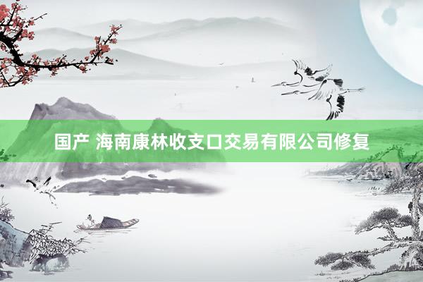 国产 海南康林收支口交易有限公司修复