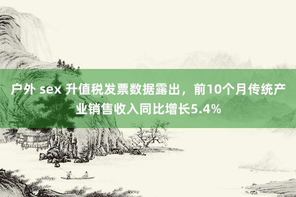 户外 sex 升值税发票数据露出，前10个月传统产业销售收入同比增长5.4%