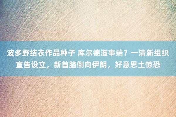 波多野结衣作品种子 库尔德滋事端？一清新组织宣告设立，新首脑倒向伊朗，好意思土惊恐