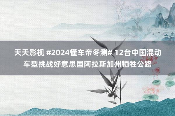 天天影视 #2024懂车帝冬测# 12台中国混动车型挑战好意思国阿拉斯加州牺牲公路