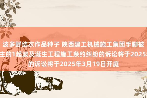 波多野结衣作品种子 陕西建工机械施工集团手脚被告/被上诉东谈主的1起波及诞生工程施工条约纠纷的诉讼将于2025年3月19日开庭