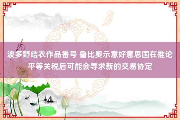 波多野结衣作品番号 鲁比奥示意好意思国在推论平等关税后可能会寻求新的交易协定