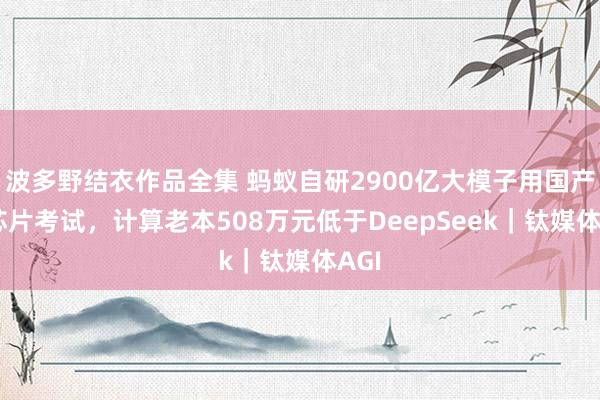 波多野结衣作品全集 蚂蚁自研2900亿大模子用国产AI芯片考试，计算老本508万元低于DeepSeek｜钛媒体AGI