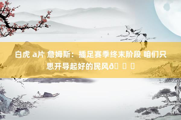 白虎 a片 詹姆斯：插足赛季终末阶段 咱们只思开导起好的民风👏