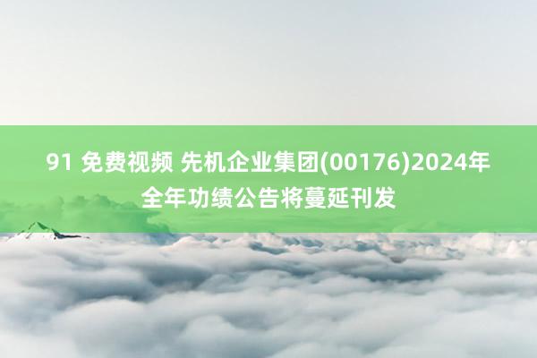 91 免费视频 先机企业集团(00176)2024年全年功绩公告将蔓延刊发