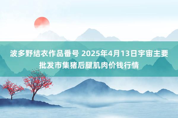 波多野结衣作品番号 2025年4月13日宇宙主要批发市集猪后腿肌肉价钱行情