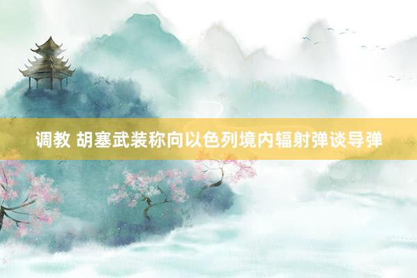 调教 胡塞武装称向以色列境内辐射弹谈导弹