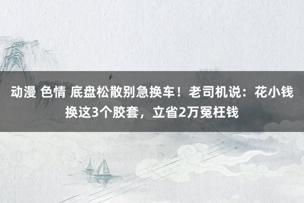 动漫 色情 底盘松散别急换车！老司机说：花小钱换这3个胶套，立省2万冤枉钱