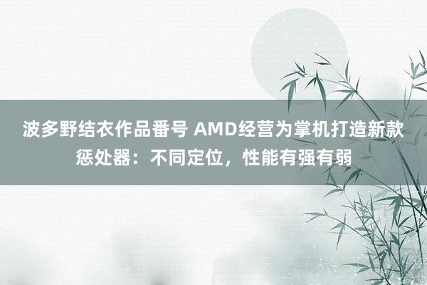 波多野结衣作品番号 AMD经营为掌机打造新款惩处器：不同定位，性能有强有弱