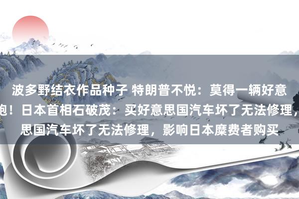 波多野结衣作品种子 特朗普不悦：莫得一辆好意思国车在日本的路上跑！日本首相石破茂：买好意思国汽车坏了无法修理，影响日本糜费者购买