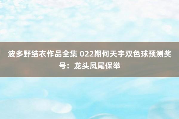 波多野结衣作品全集 022期何天宇双色球预测奖号：龙头凤尾保举