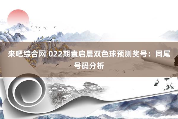 来吧综合网 022期袁启晨双色球预测奖号：同尾号码分析